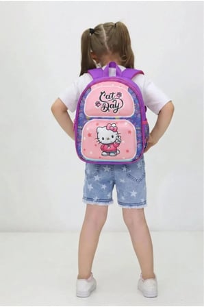 Hello Kitty Kız Çocuk Anaokulu Okul Çantası Pembe Mor Kreş ve Okul Öncesi Sırt Çantası Yeni Sezon