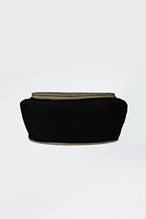 Namaz Sarığı-Siyah Kumaş-Yeşil Takke-Düz Sarım-Nâli Şerif-5 metre