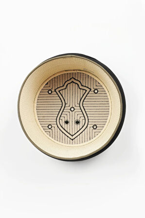 Namaz Sarığı-Siyah Kumaş-Yeşil Takke-Düz Sarım-Nâli Şerif-5 metre