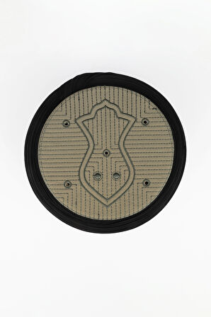 Namaz Sarığı - Siyah Kumaş - Yeşil Takke - Düz Sarım - Nâli Şerif - 7 metre