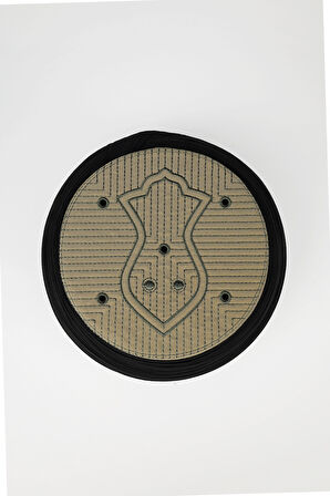 Namaz Sarığı - Siyah Kumaş - Yeşil Takke - Yuvarlak Sarım - Nâli Şerif - 7 metre