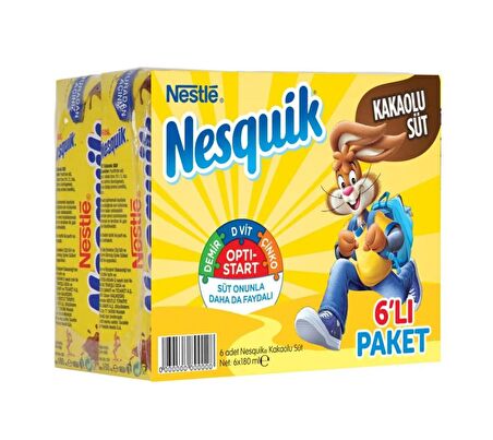 Nestle Nesquik Kakaolu Süt 180 Ml X 6 Adet