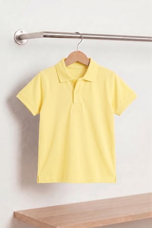 Unisex Çocuk Polo Yaka Kısa Kollu Lakost Tişört Okula Dönüş