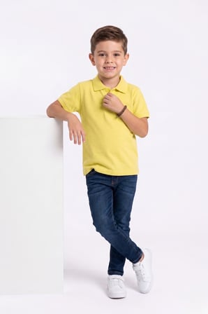 Unisex Çocuk Polo Yaka Kısa Kollu Lakost Tişört Okula Dönüş