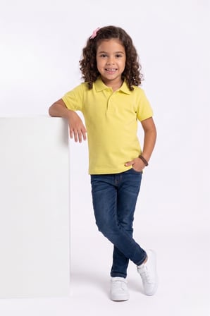 Unisex Çocuk Polo Yaka Kısa Kollu Lakost Tişört Okula Dönüş