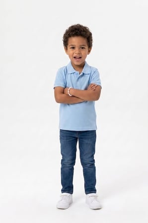 Unisex Çocuk Polo Yaka Kısa Kollu Lakost Tişört Okula Dönüş