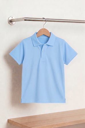 Unisex Çocuk Polo Yaka Kısa Kollu Lakost Tişört Okula Dönüş