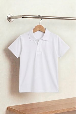 Unisex Çocuk Polo Yaka Kısa Kollu Lakost Tişört Okula Dönüş