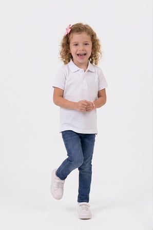 Unisex Çocuk Polo Yaka Kısa Kollu Lakost Tişört Okula Dönüş
