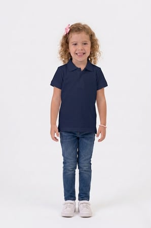 Unisex Çocuk Polo Yaka Kısa Kollu Lakost Tişört Okula Dönüş