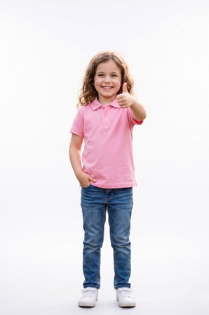 Unisex Çocuk Polo Yaka Kısa Kollu Lakost Tişört Okula Dönüş