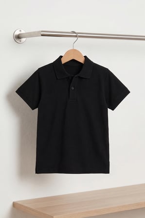 Unisex Çocuk Polo Yaka Kısa Kollu Lakost Tişört Okula Dönüş