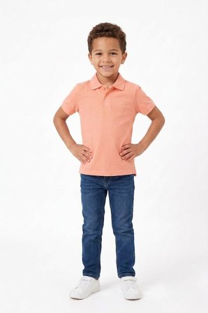 Unisex Çocuk Polo Yaka Kısa Kollu Lakost Tişört Okula Dönüş