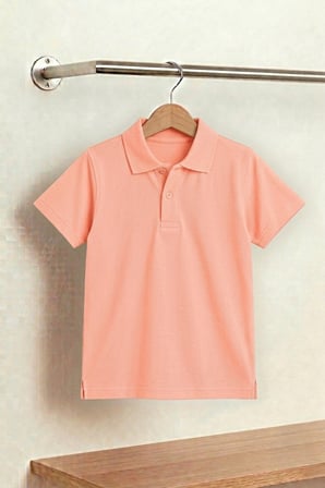 Unisex Çocuk Polo Yaka Kısa Kollu Lakost Tişört Okula Dönüş