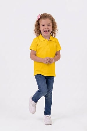 Unisex Çocuk Polo Yaka Kısa Kollu Lakost Tişört Okula Dönüş
