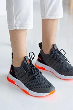 Günlük Kadın - Erkek Sneaker Nefes Alabilen Triko Bağcıklı Hafif Yürüyüş Esnek Spor Ayakkabı 249 053