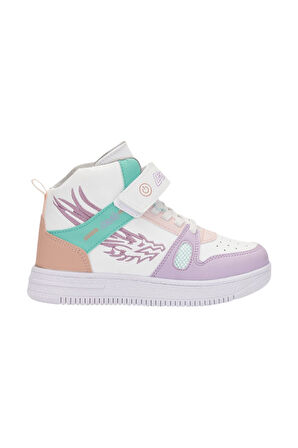 Günlük Erkek Kız Çocuk Sneaker Cırtlı Lastikli Bağcık Kaymaz Taban Bilekli Basket Spor Ayakkabı A-38
