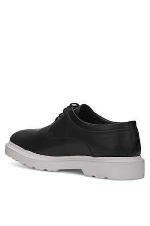 Erkek Günlük Casual Ayakkabı Damat Bağcıklı Beyaz Tabanlı Benek Detaylı Klasik Kundura K-384-1