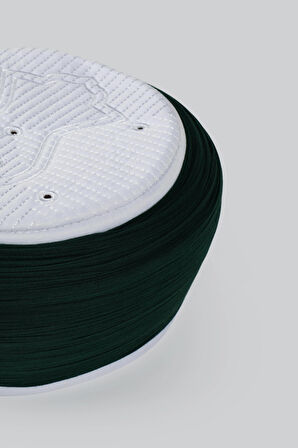 Namaz Sarığı - Yeşil Kumaş - Beyaz Takke - Düz Sarım - Nâli Şerif - 5 metre