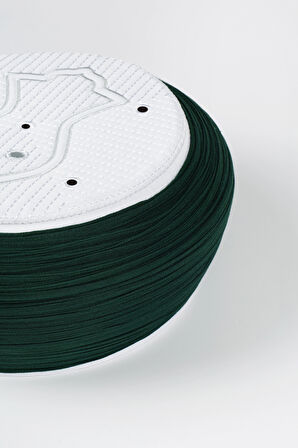 Namaz Sarığı - Yeşil Kumaş - Beyaz Takke - Yuvarlak Sarım - Nâli Şerif - 7 metre