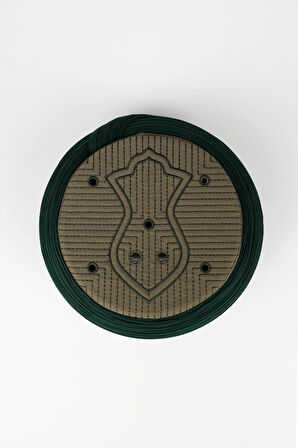 Namaz Sarığı - Yeşil Kumaş - Yeşil Takke - Yuvarlak Sarım - Nâli Şerif - 7 metre