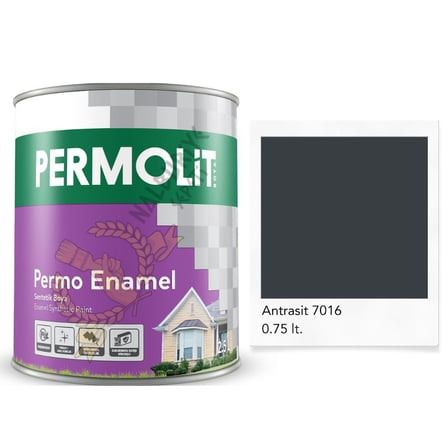 Permolit Enamel Sentetik Yağlı Boya ANTRASİT GRİ 0.75 Lt.