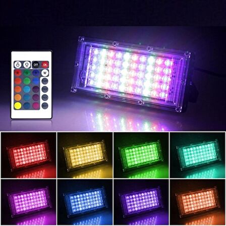 KUMANDALI LED IŞIK DIŞ CEPHE AYDINLATMASI ÇOK RENKLİ RGB LED PANEL IŞIK PARTİLED AYDINLATMA 