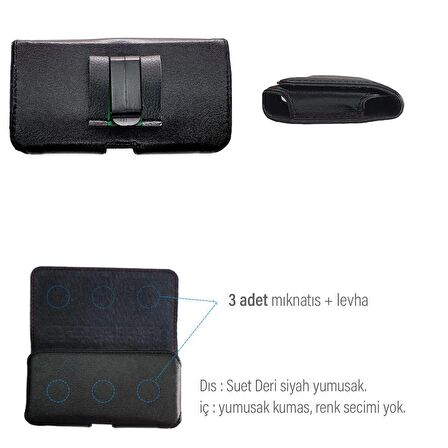 General Mobile Gm 5 Plus Kılıfı Kemere Takılan Kılıf Bel Kemer Kılıfı  Gm 6d / Gm 6ds Uyumlu