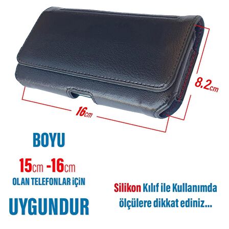 General Mobile Gm 5 Plus Kılıfı Kemere Takılan Kılıf Bel Kemer Kılıfı  Gm 6d / Gm 6ds Uyumlu