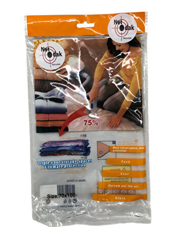 Yorgan Hurcu Büyük Hurc Vakumlu Saklama Torbası Elbise Hurcu (110X70)