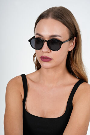 Siyah Yuvarlak Çerçeveli Olivier Philippe Güneş Gözlüğü