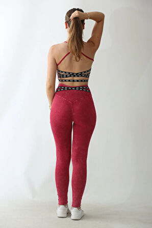 Kadın Sporcu Sütyeni - Seamless ve Toparlayıcı Sırt Detaylı Bra Acid Pembe