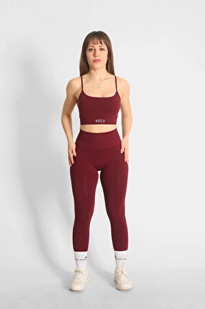 NTB Yüksek Bel Dikişsiz Kalça Toparlayıcı Spor Tayt,Fitness, Yoga, Pilates, Antrenman, Seamless