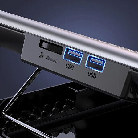 Notebook Soğutucu Hız Ayarlı Fanlı IceCoorel Alüminyum  Ergonomik Stand Sessiz Güçlü Soğutma