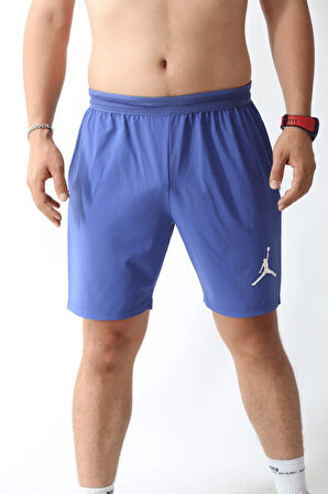 Erkek Jordan Mavi Şort, Running Spors Hızlı Kuruma Hafif Gym Koşu Spor Salonu Basketbol Şortu