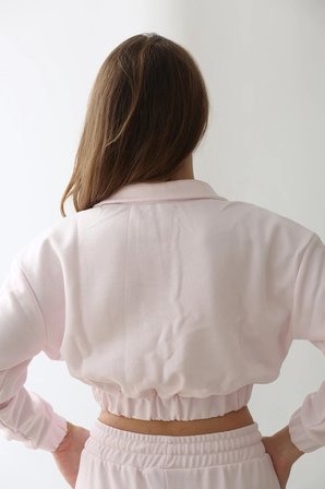 Kadın Pembe Oversize Sweatshirt - %100 Pamuk Günlük Giyim