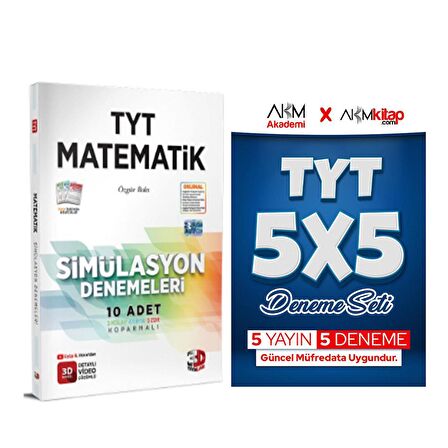 3D TYT Matematik ve AKM Deneme Seti 2 Kitap
