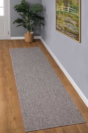 Premium Kalite Kaymaz Tabanlı Natura Doğal Yıkanabilir Yolluk Oturma Odası Balkon Mutfak Gri-102