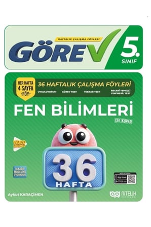 5.SINIF FEN BİLİMLERİ (B) SORU KİTABI - 36 HAFTALIK FEN BİLİMLERİ ÇEK KOPAR TEST