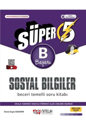 5.SINIF SOSYAL BİLGİLER (B) SORU BANKASI - 36 HAFTALIK SOSYAL BİLGİLER DENEME