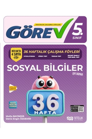 5.SINIF SOSYAL BİLGİLER (B) SORU BANKASI - 36 HAFTALIK SOSYAL BİLGİLER DENEME