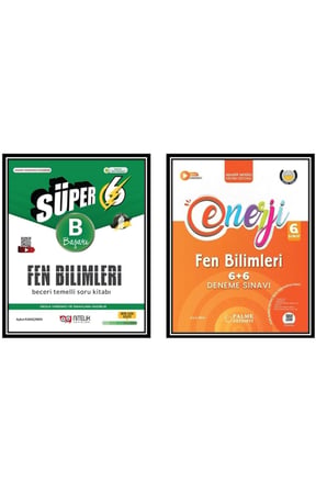 6.SINIF SÜPER FEN BİLİMLERİ (B) BECERİ TEMELLİ SORU BANKASI + PALME YAYINLARI ENERJİ FEN BİLİMLERİ 6+6 DENEME SINAVI
