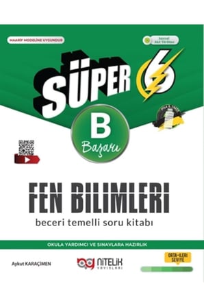 6.SINIF SÜPER FEN BİLİMLERİ (B) BECERİ TEMELLİ SORU BANKASI + PALME YAYINLARI ENERJİ FEN BİLİMLERİ 6+6 DENEME SINAVI