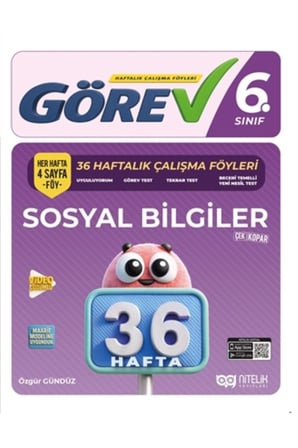 6.SINIF SOSYAL BİLGİLER (B) SORU BANKASI - 36 HAFTALIK GÖREV SOSYAL BİLGİLER DENEME