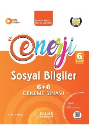 6.SINIF SÜPER SOSYAL BİLGİLER (B) BECERİ TEMELLİ SORU BANKASI + PALME YAYINLARI ENERJİ SOSYAL BİLGİLER 6+6 DENEME SINAVI