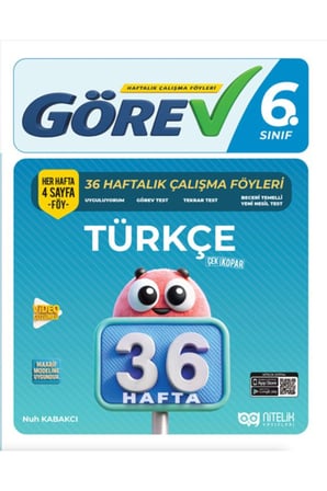 6.SINIF SÜPER TÜRKÇE (B) SORU BANKASI - 36 HAFTALIK GÖREV TÜRKÇE DENEME