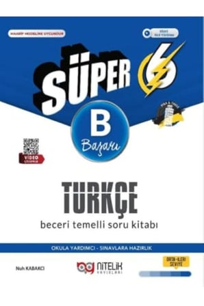 6.SINIF SÜPER TÜRKÇE (B) BECERİ TEMELLİ SORU BANKASI + PALME YAYINLARI ENERJİ TÜRKÇE 6+6 DENEME SINAVI