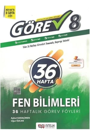 NİTELİK 8.SINIF GÖREV TÜRKÇE - MATEMATİK -FEN BİLİMLERİ -İNKILAP TARİHİ 36 HAFTA HAFTALIK FÖYLERİ