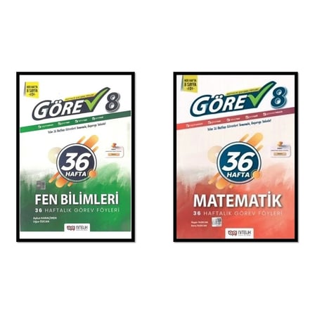 NİTELİK 8.SINIF GÖREV MATEMATİK -FEN BİLİMLERİ 36 HAFTA HAFTALIK FÖYLERİ