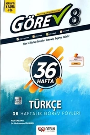 NİTELİK 8.SINIF GÖREV TÜRKÇE - MATEMATİK -FEN BİLİMLERİ - 36 HAFTA HAFTALIK FÖYLERİ